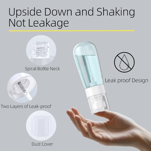 JUNIPLTER Mini Spray Bottles 3 Pack 2oz Fine Mist Travel Refillable