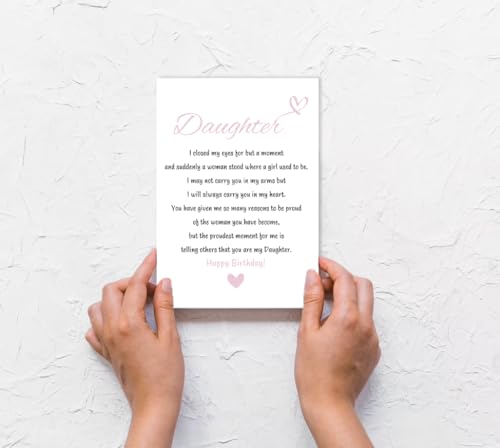 Happy Birthday Card for Daughter - Cute Poem & Red Envelope