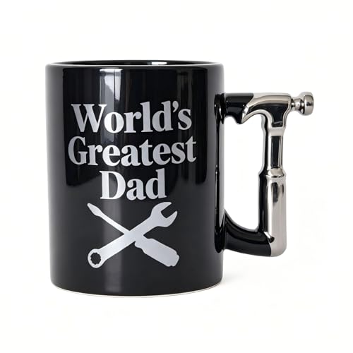 World's Greatest Dad Hammer Handle Coffee Mug 15oz - Novelty Dad Gift