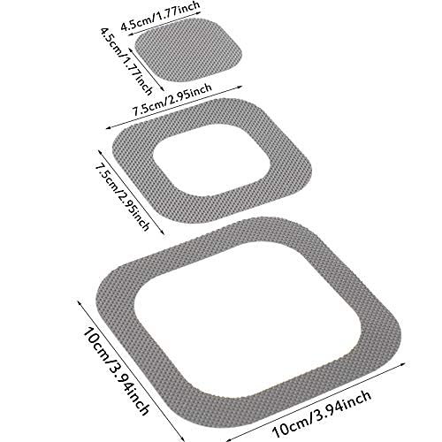 Patelai 20 Pcs Non-Slip Shower Stickers, Adhesive Bath Treads - Gray