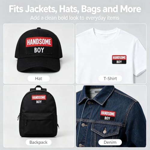 Minason Handsome Boy Embroidered Iron-On Patch for Jackets and Hats