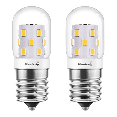 Maelsrlg E17 LED Microwave Light Bulb, 3W 40W Equivalent, Neutral White, 2 Pack