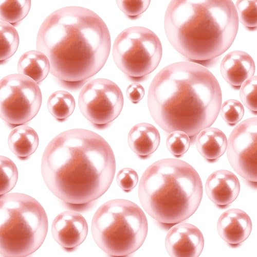 50PCS Pink Floating Beads for Centerpieces & Vase Filler