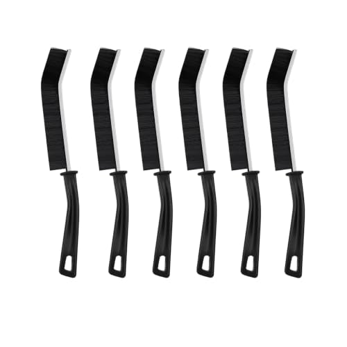 Hard Bristle Crevice Cleaning Brush - 6 Pack for Tight Spaces