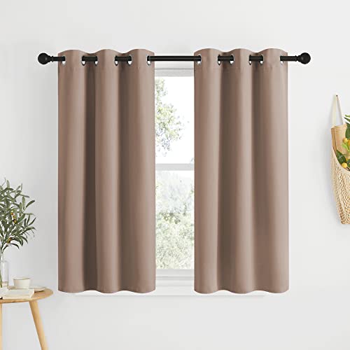 NICETOWN Blackout Curtains Set of 2 | 34x48 inches | Cappuccino
