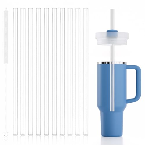 10 Pack Reusable Straws for Stanley Quencher Tumblers - 12 Inch BPA-Free