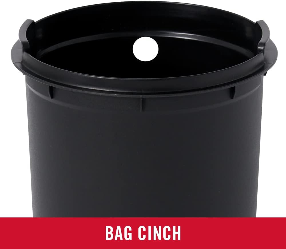 Rubbermaid Stainless Steel Round Step-On Trash Can - 1.6-Gallon Charcoal Wastebasket with Lid for Home & Office