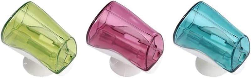 3-Pack Travel Toothbrush Head Covers with Suction Cup - Bathroom Wall Mount & Portable