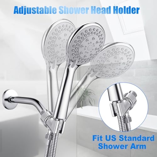 High Pressure Handheld Shower Head with 5 Functions & 4.7 ft Hose