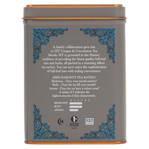 Harney & Sons English Breakfast Tea - Caffeinated Black Tea, 20 Sachets