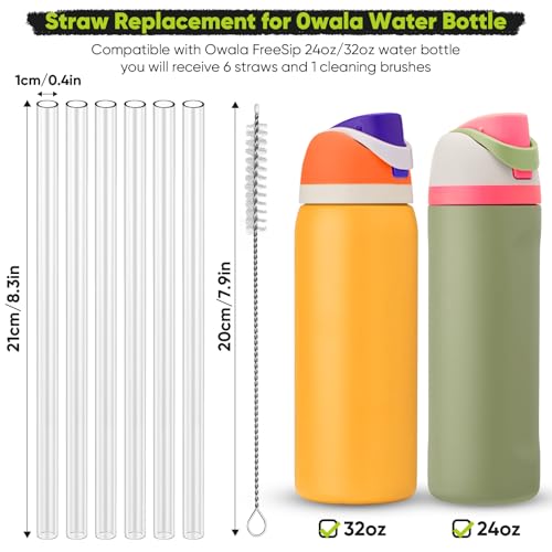 Replacement Straws for Owala Water Bottle 24 oz 32 oz with Brush