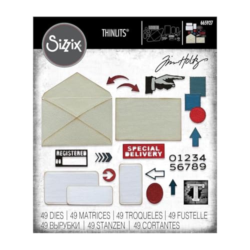 Sizzx Thinlits Die Set 48PK Postale by Tim Holtz | 665927 | Chapter 3 2022