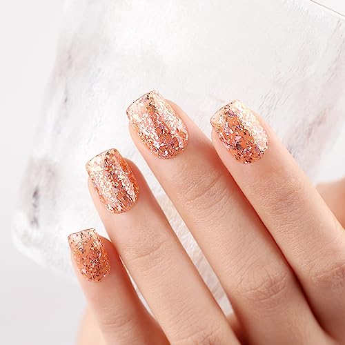 Imtiti Clear Nude Glitter Gel Nail Polish 0.5 fl oz UV LED Soak Off