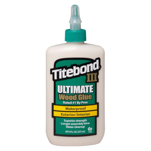 Titebond III Ultimate Wood Glue 8 Oz - Waterproof Adhesive for Woodworking