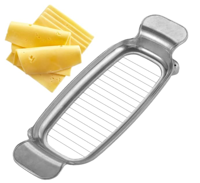 Myuiao Stainless Steel Butter and Cheese Slicer with Ergonomic Handle