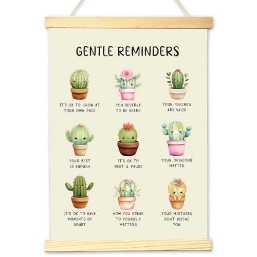 Mental Health Wall Art Poster with Hanger Frame 12x16 Inch