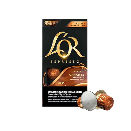 L'OR Espresso Caramel Capsules - 10 Count Aluminum Coffee Pods
