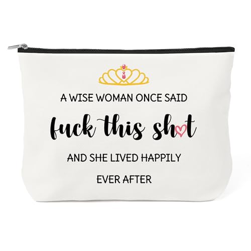 Funny Retirement Makeup Bag for Women - Gag Gift & Travel Pouch