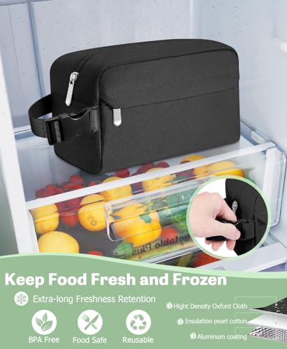 Neverwhy Insulated Small Lunch Bag, 3L Leak-Proof Snack Bag for School & Travel