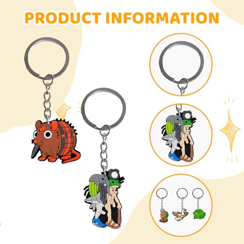 21PCS Italian Brainrot Keychain Set for Backpack Decor