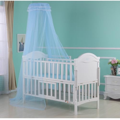 ITODA Blue Baby Netting Canopy for Crib & Toddler Bed - Breathable Mesh