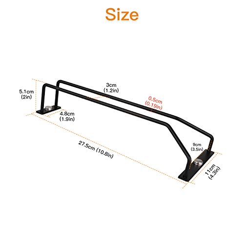10.8 Inch Black Wine Glass Rack - Under Cabinet Stemware Holder (2 Pack)
