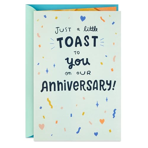 Hallmark Anniversary Card for Husband & Partner - Modern Confetti Design