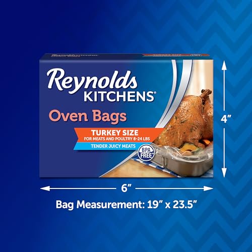 Reynolds Turkey Oven Roasting Bags, 2ct - Holds 24 lbs, BPA-Free
