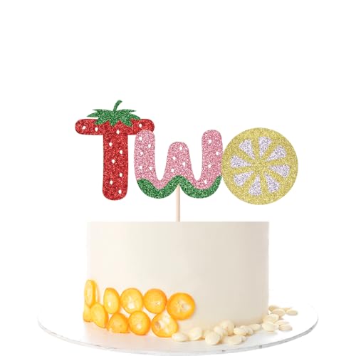Kaoenla Glitter Fruit Cake Topper for Baby Showers & Birthdays