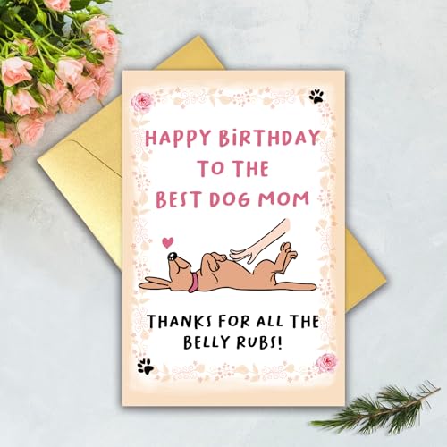 Funny Dog Birthday Card for Dog Moms - Cute Greeting Card