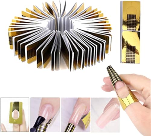 200 Pcs Self-Adhesive Nail Forms for Acrylic and UV Gel Extensions
