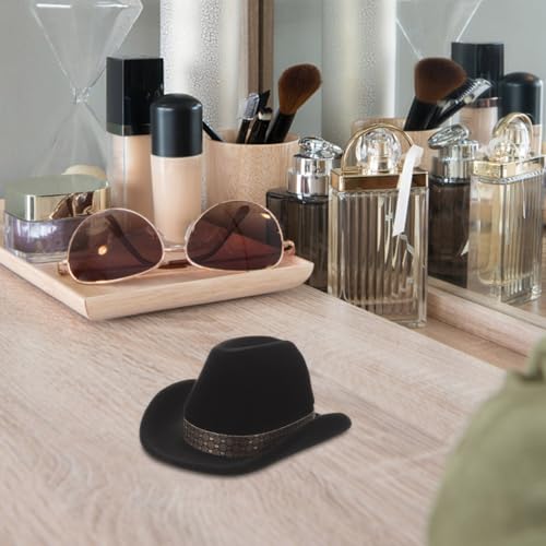 Compact Cowboy Hat Jewelry Box - Western Style Organizer