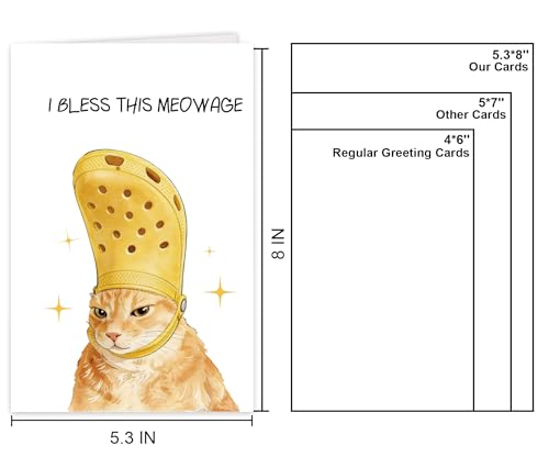 Funny Pope Cat Meme Wedding Card #2 - Humorous Engagement Card for Cat Lovers