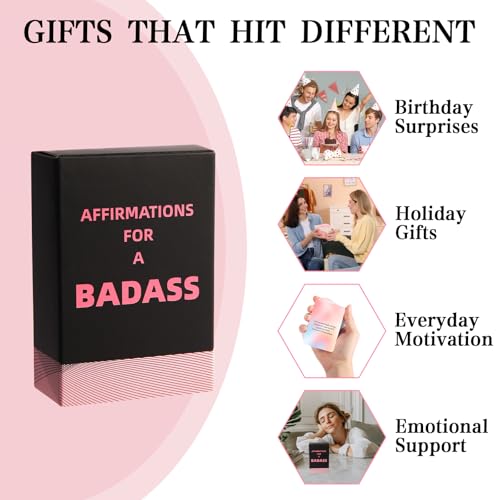Badass Affirmation Cards for Daily Motivation & Self-Care Gifts