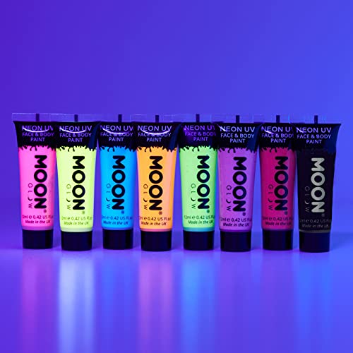 Moon Glow Neon Face and Body Paint 0.42oz Black UV Reactive