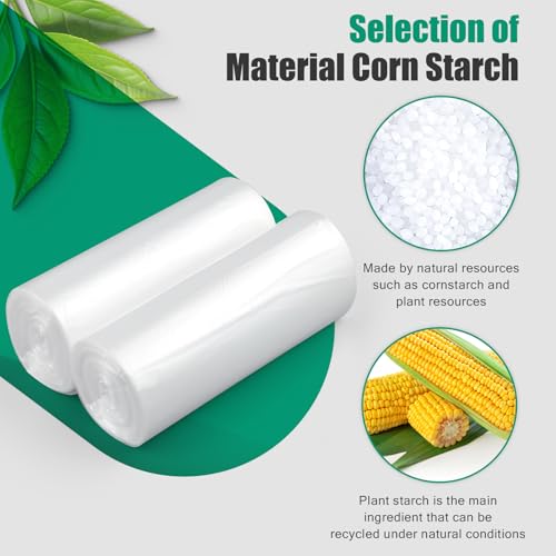 Marbe 2.6 Gallon Small Clear Trash Bags - 100 Count Leak-Proof Garbage Liners