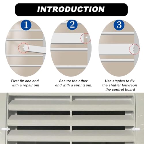 40pcs Plantation Shutter Repair Kit with Staples and Pins for Window Blinds