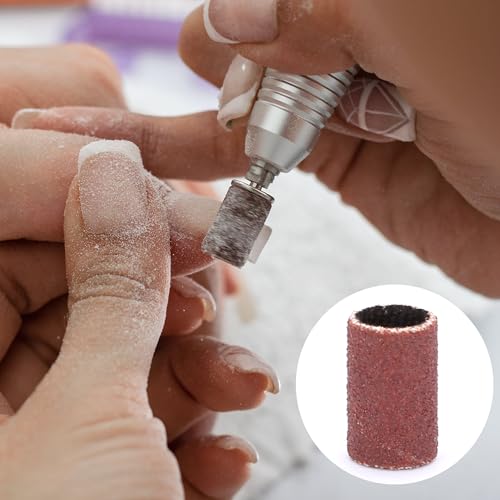 GREEN FABWOOD 100 Pcs Professional Nail Drill Sanding Bands Grit 180