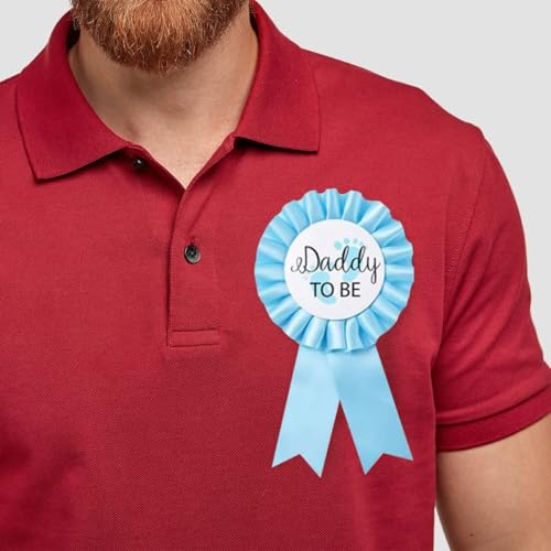 Light Blue Baby Shower Sash & Daddy to Be Badge Kit