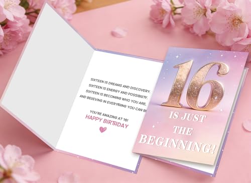 Sweet 16 Birthday Card for Teen Girls - Heartfelt Message & Design