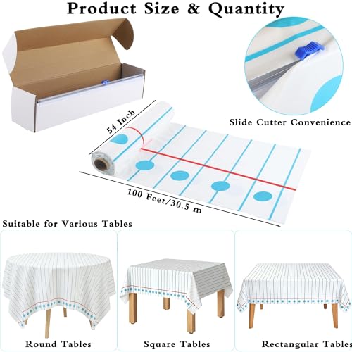 Notebook Back to School Tablecloth Roll - 100ft x 54in Disposable Cover