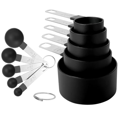 10-Piece Measuring Cups and Spoons Set for Cooking and Baking
