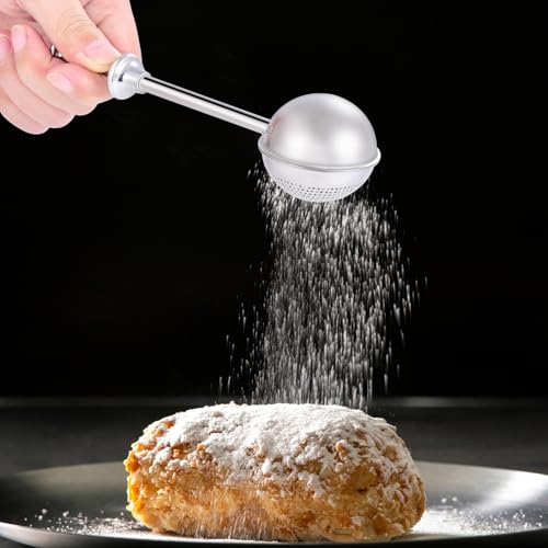 XVBITOR Stainless Steel Sugar Shaker with Spring-Loaded Handle