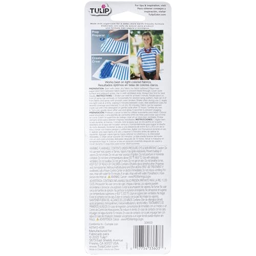 Tulip ColorShot Instant Fabric Spray Paint, Permanent Blue Fabric Dye, 3oz