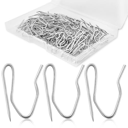 70PCS Metal Curtain Hooks - Rustproof Stainless Steel Drapery Pins