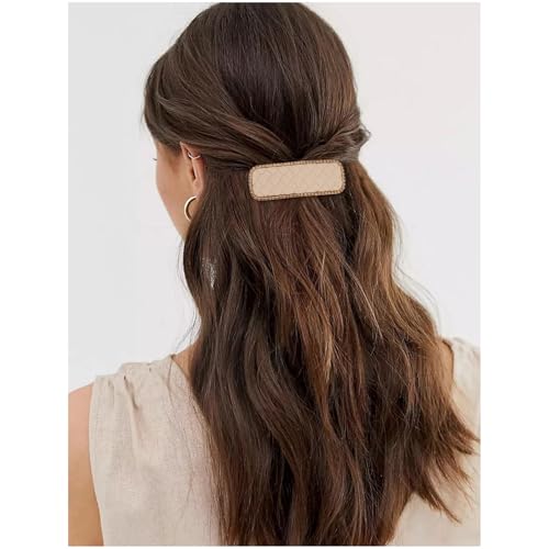 CURASA Rhinestone Snap Hair Clips 6PCS Water Drop & Rectangle Barrettes
