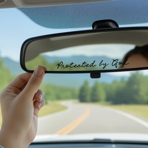 Protected by God Vinyl Decal - 4 Inch Christian Sticker for Car, Laptop, Water Bottle