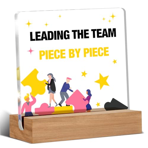 Acrylic Desk Decor Gift for Boss - 4x4 Inches Inspirational Sign