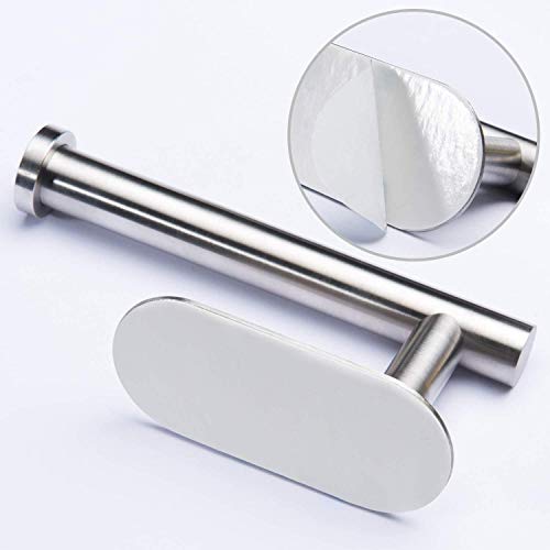 YIGII Silver Self-Adhesive Toilet Paper Holder No Drilling Needed