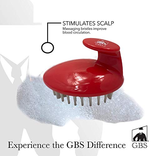 G.B.S Hair Scalp Massager & Shampoo Brush - Black and Red